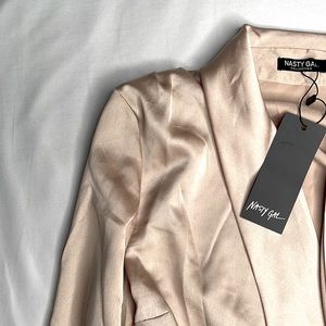 Satin rose gold dress